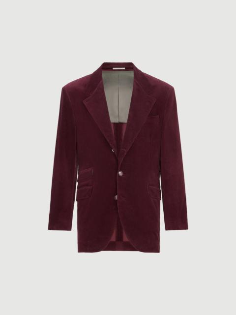 Brunello Cucinelli Comfort cotton and cashmere corduroy Cavallo Tailor blazer with metal buttons