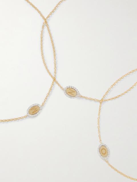 STONE AND STRAND Teeny Marquee 10-karat Gold Diamond Bracelet