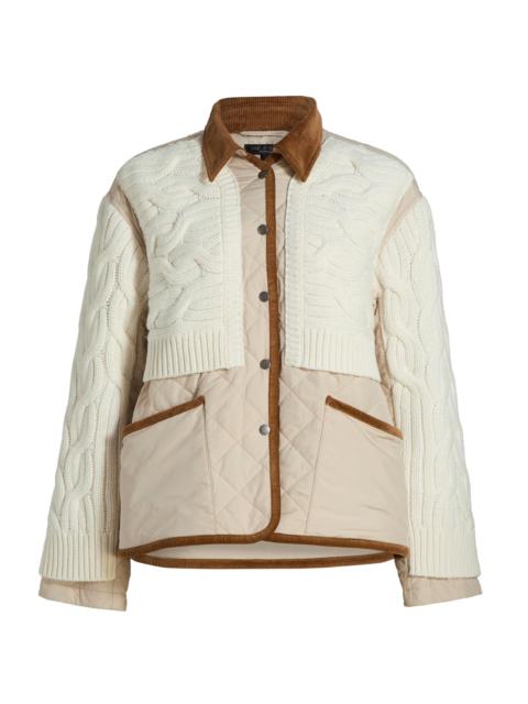 rag & bone Women's Ivy Mixed Media Jacket - Ivory