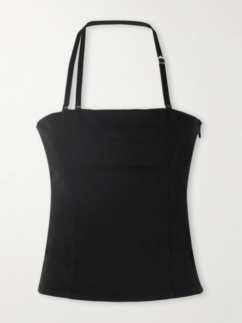 THE ATTICO Stretch-jersey Halterneck Top