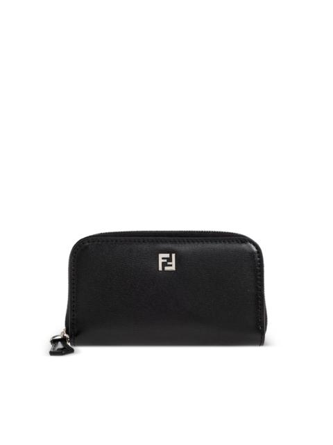 FENDI mini FF logo-plaque leather wallet