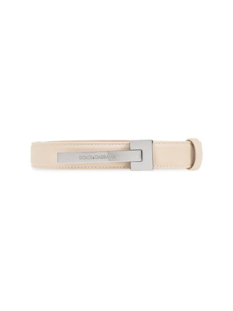 Dolce & Gabbana logo-engraved belt