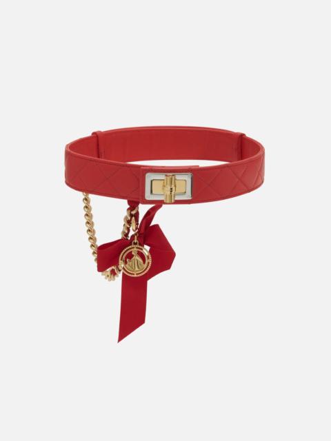 Lanvin HAPPY QUILTED LEATHER BELT