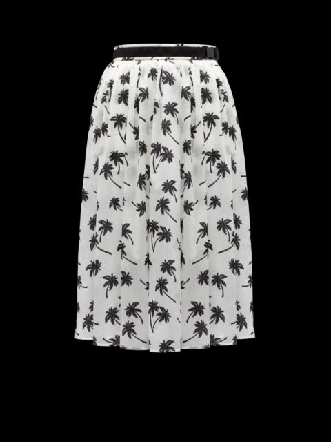 Moncler Palm Print Midi Skirt