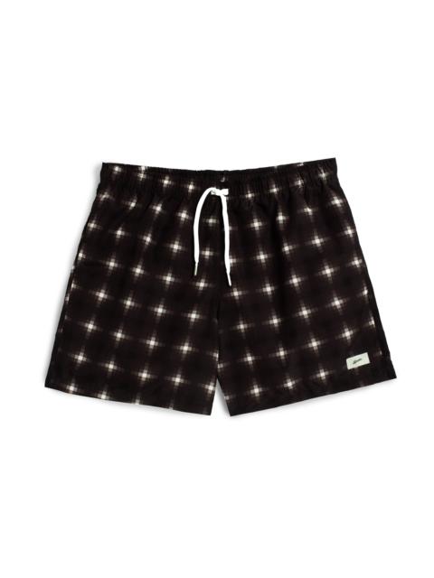Bather Onyx Digi Plaid Swim Trunk
