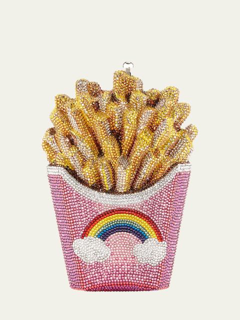 JUDITH LEIBER French Fries Rainbow Clutch Bag