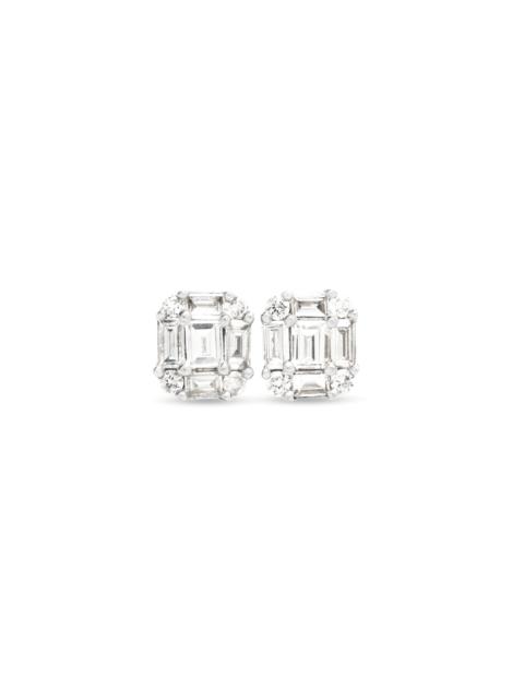 STONE AND STRAND Small Shield Of Strength Stud Earrings