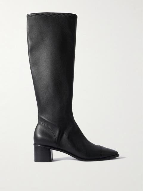 TORY BURCH Paneled Leather Knee Boots