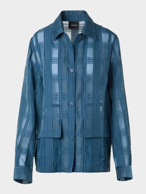 AKRIS Tommi Plaid Shirt Jacket