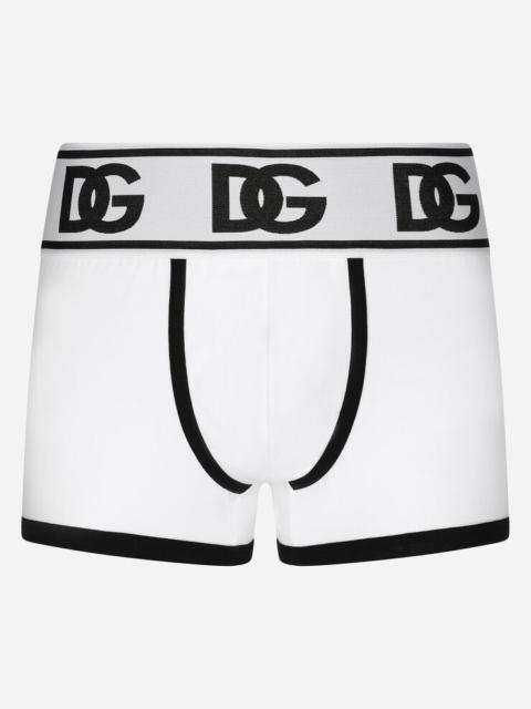Dolce & Gabbana Two-way stretch jersey boxers with DG logo