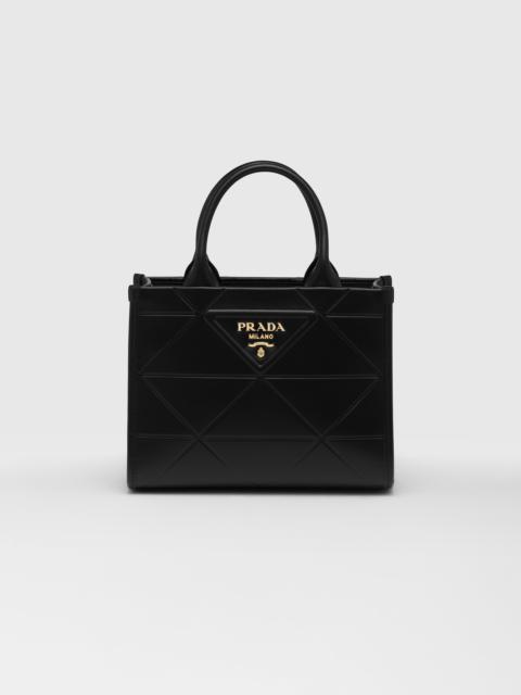 Mini Prada Symbole leather bag with stitching
