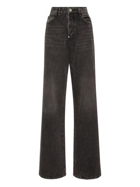 PHILIPP PLEIN logo-embroidered jeans