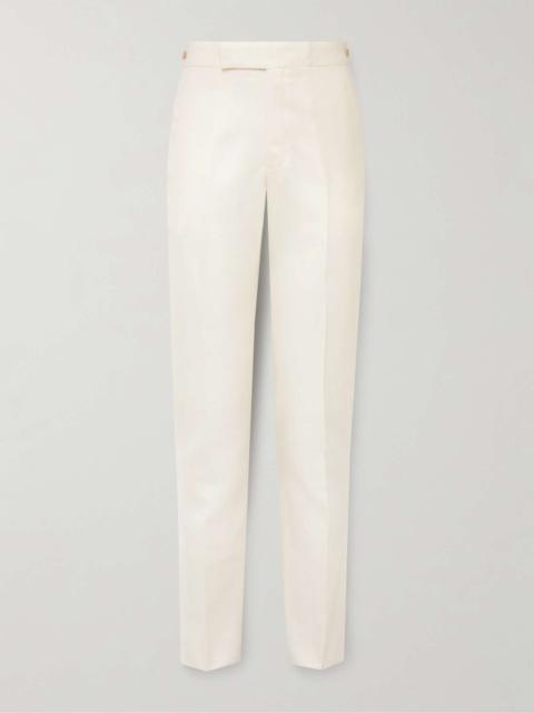 GABRIELA HEARST Sebastian Slim-Fit Straight-Leg Wool, Silk and Linen-Blend Twill Trousers