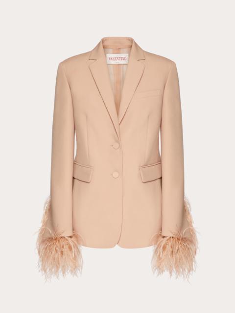 Valentino DRY TAILORING WOOL EMBROIDERED BLAZER