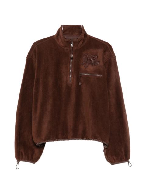 CECILIE BAHNSEN Cecilie Bahnsen Bow-embroidered Quarter-zip Sweater