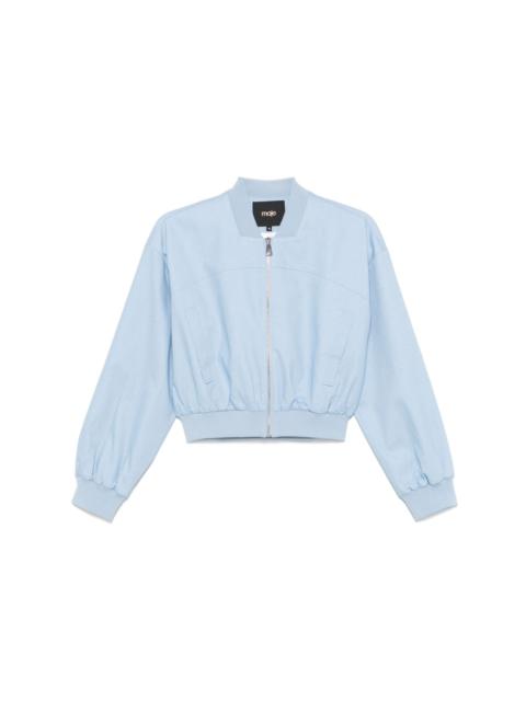 maje cropped bomber jacket