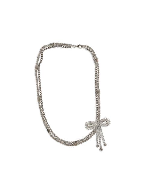 Alessandra Rich crystal-embellished bow-detail necklace
