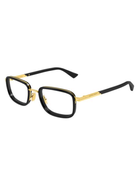 Bottega Veneta RECTANGULAR SHAPE EYEGLASSES (GOLD/TRANSPARENT)