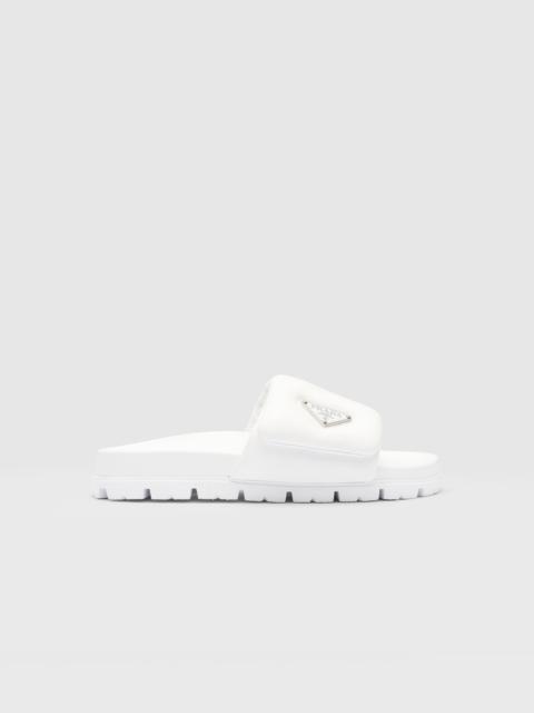 Prada Soft padded nappa leather slides