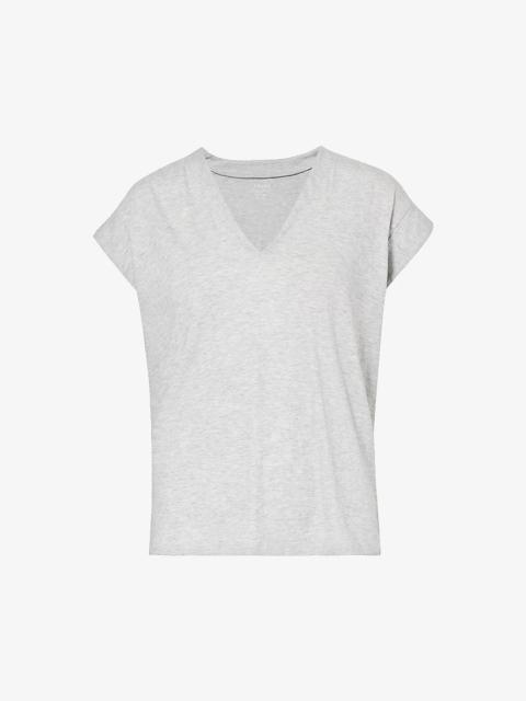 FRAME Le V organic-cotton jersey T-shirt