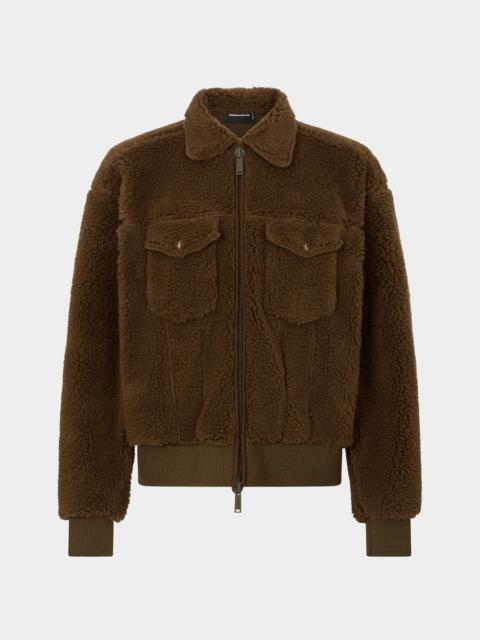DSQUARED2 TEDDY OVERSIZED JEAN JACKET