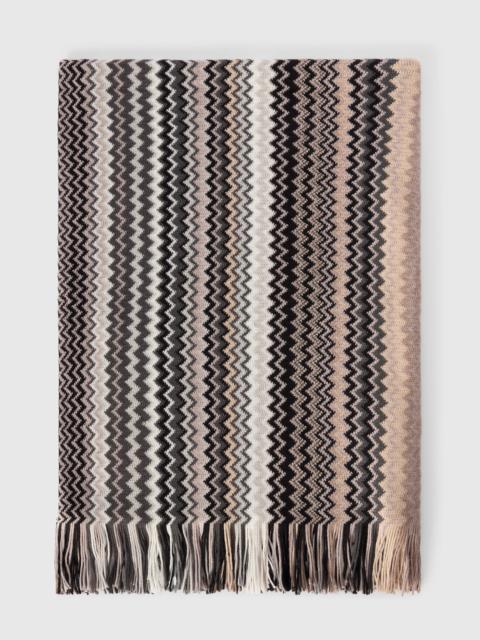 Missoni Zigzag wool-blend scarf with fringes