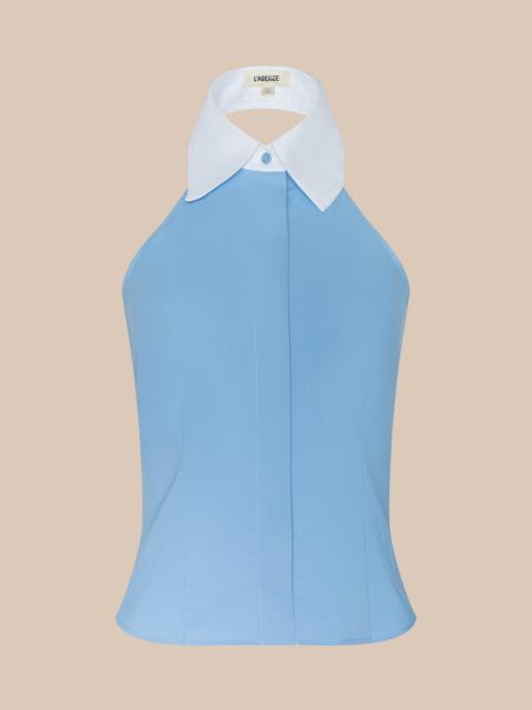 L'AGENCE Rina Poplin Halter Top