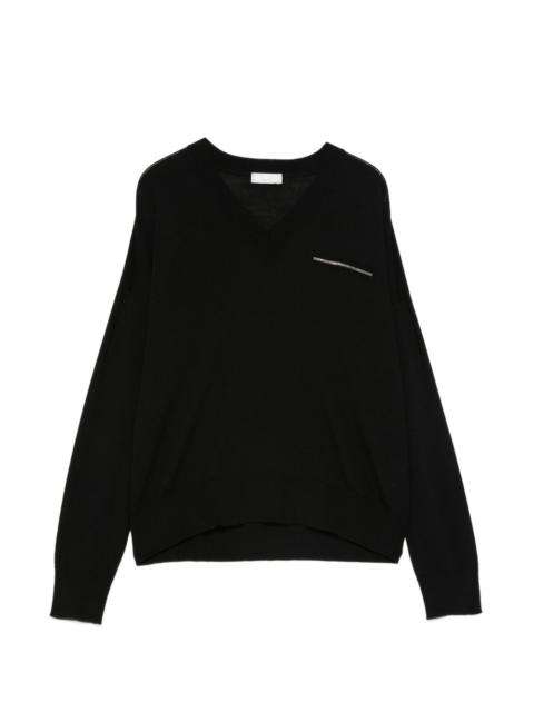PESERICO V-neck long-sleeve sweater