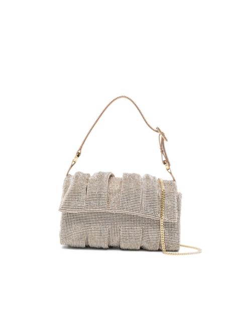 BENEDETTA BRUZZICHES crystal-embellished pleated shoulder bag