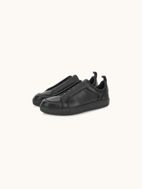 Paul & Shark LEATHER SLIP-ON SNEAKERS
