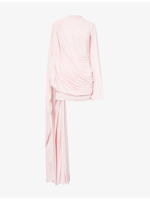 deme Aeros Tina Asymmetric Stretch-Jersey Mini Dress