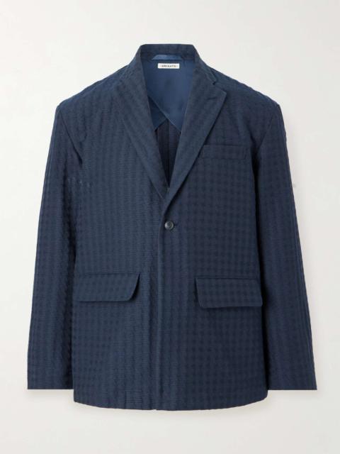 Cotton-Blend Jacquard Suit Jacket