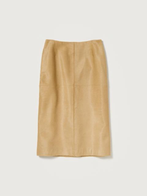 AURALEE CALF HAIR SKIRT