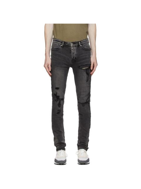 Ksubi SSENSE Exclusive Black Trashed Van Winkle Angst Jeans