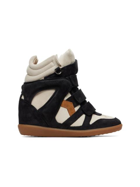 Isabel Marant Black & Off-White Bekett Ring Sneakers