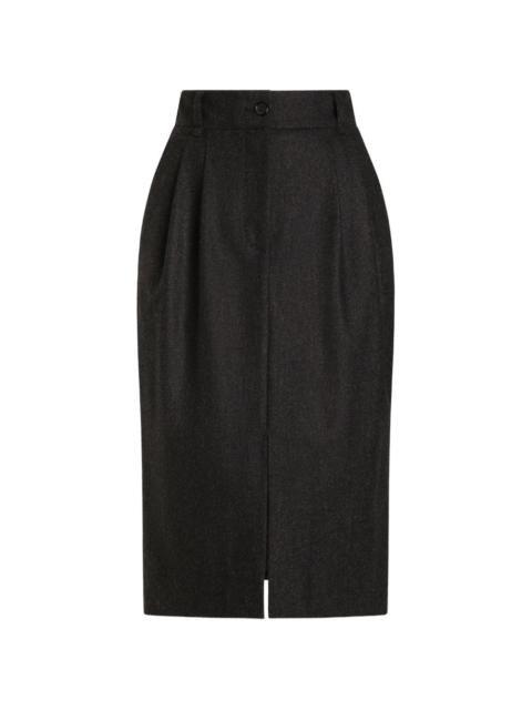 Dolce & Gabbana wool flannel skirt