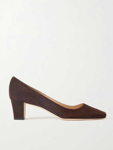 Manolo Blahnik Okkatopla 50 suede pumps Dark brown