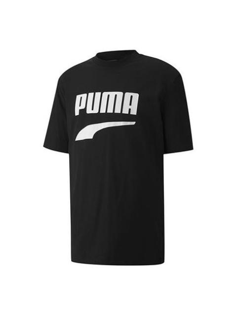 PUMA PUMA Downtown Printing Casual Short Sleeve Black 599177-01