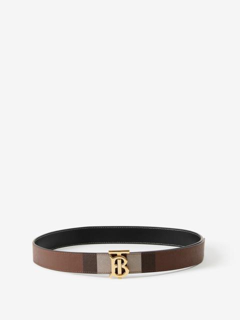 Reversible Monogram Motif Check Belt