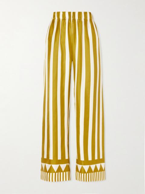 ERES Pacha Striped Silk-twill Straight-leg Pants