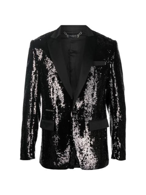 PHILIPP PLEIN sequin single-breasted blazer