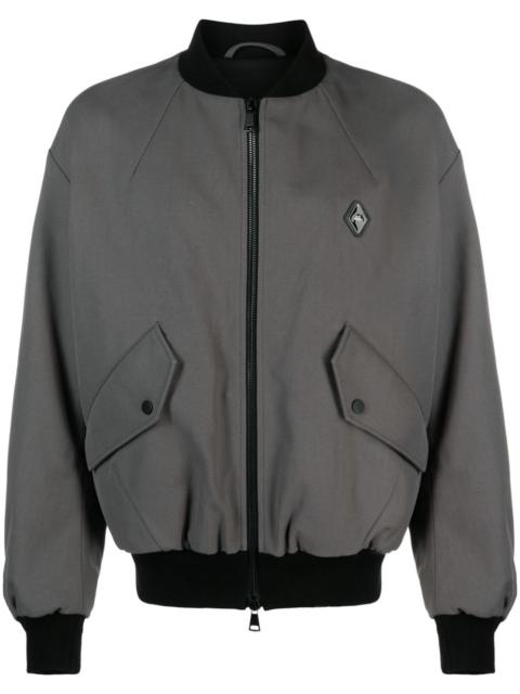 panelled cotton bomber jacket