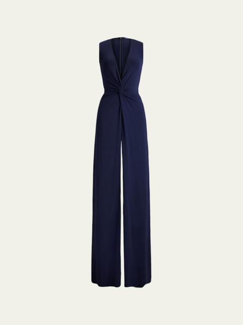 Ralph Lauren Zach Two-Tone Pleated Evening Dress