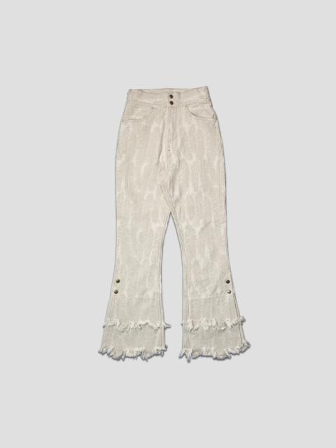 Kapital 14oz FEATHER WHITE DENIM FLARE PANTS