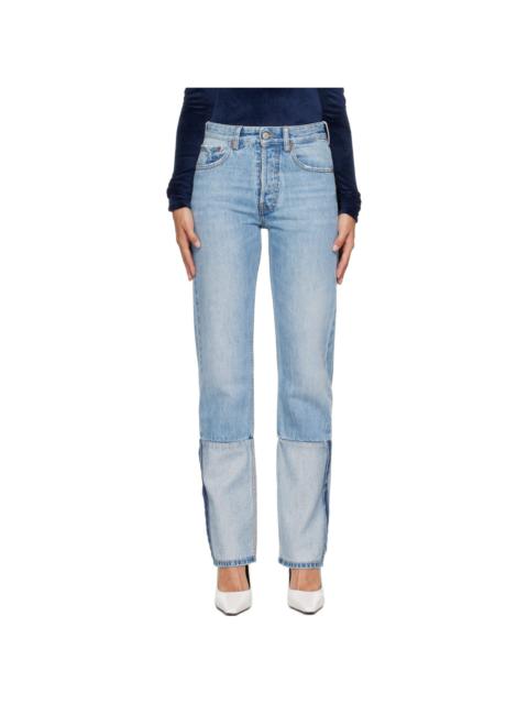 MM6 Maison Margiela Blue 5 Pockets Turn Up Jeans