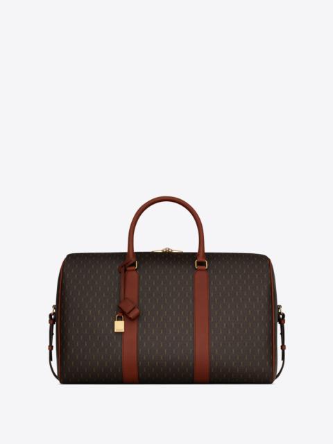 SAINT LAURENT le monogramme 48h duffle in monogram canvas and vegetable leather