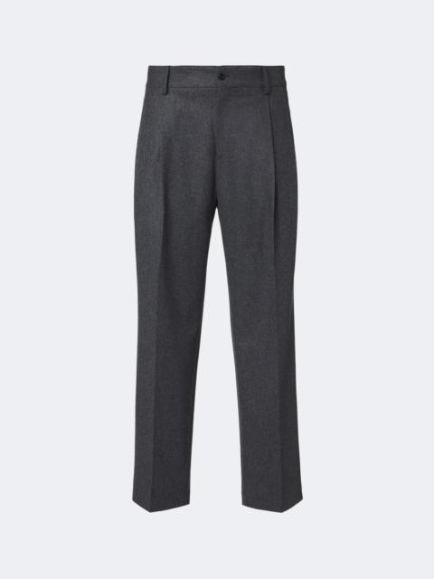 Dolce & Gabbana Virgin wool flannel wide-leg pants