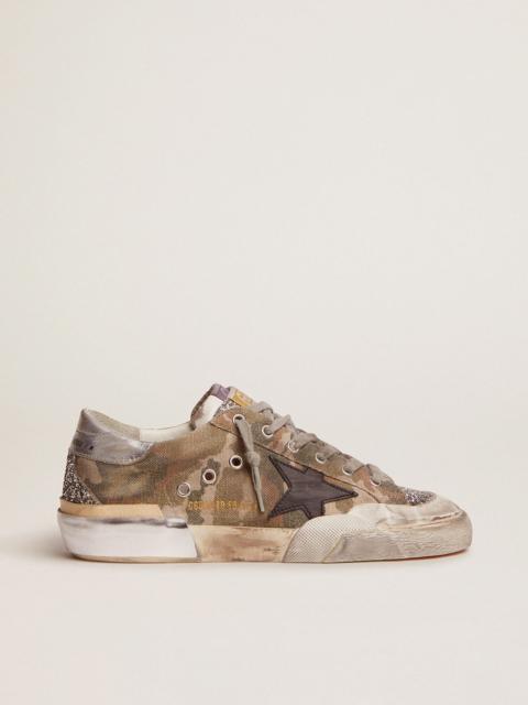 Golden Goose Men’s Super-Star Penstar LAB sneakers in camouflage canvas with multi-foxing