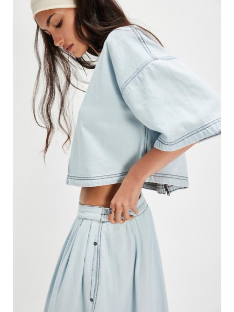 FREE PEOPLE Westley Denim Skirt Set