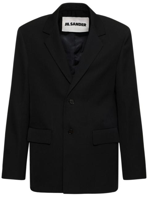 Sharp wool gabardine jacket